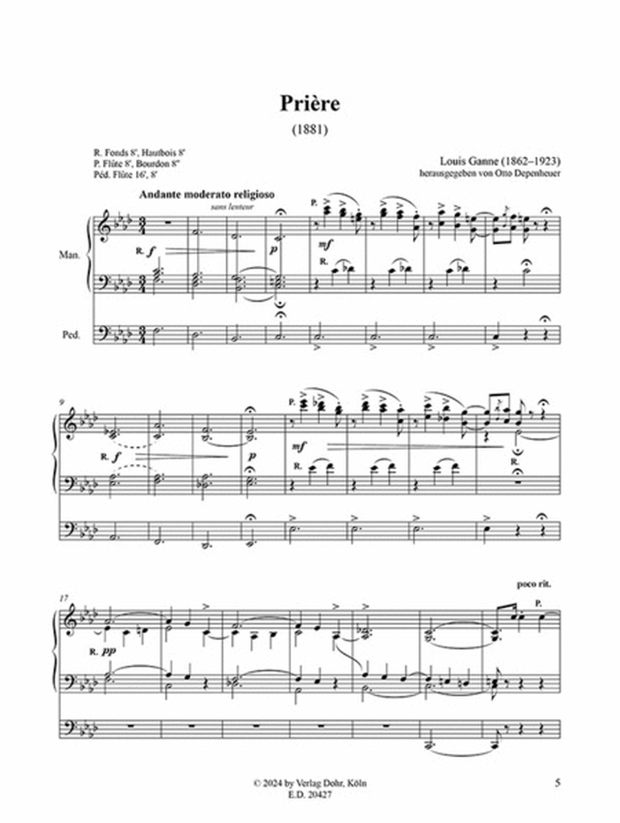 Prière – Marche Nuptiale – Invocation für Orgel