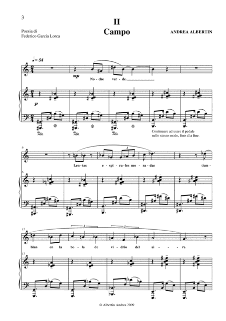 Ballata Notturna Alto Voice scores gallery preview page 5