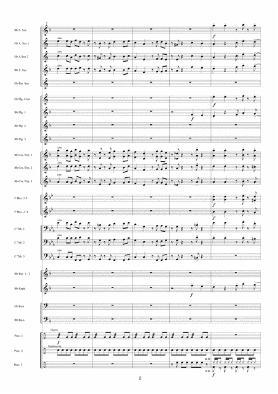 Let's Get Loud Fanfare Band scores gallery preview page 3