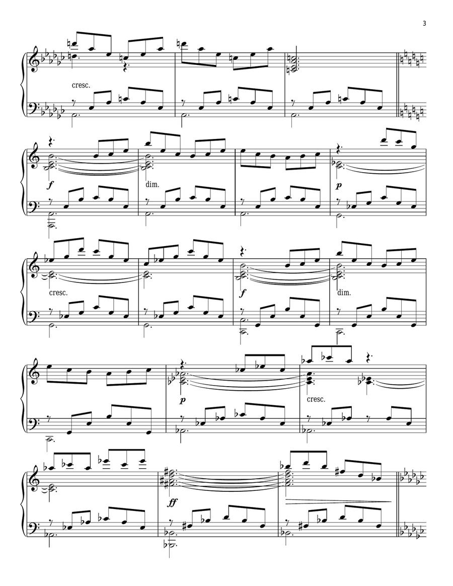 Vertigo Theme Piano Solo scores gallery preview page 3