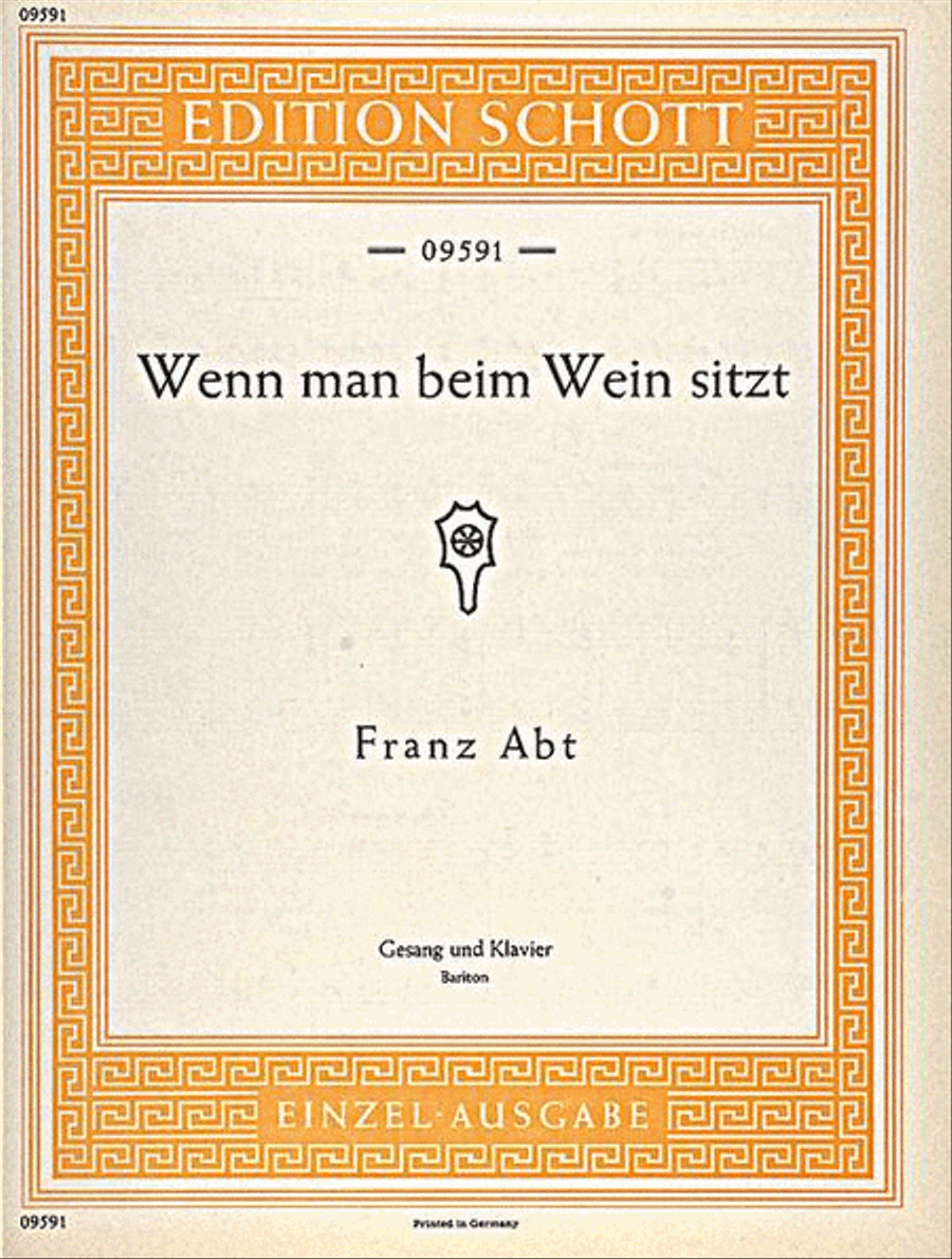 Wenn man beim Wein sitzt, Op. 204/3 Baritone Voice scores gallery preview page 1