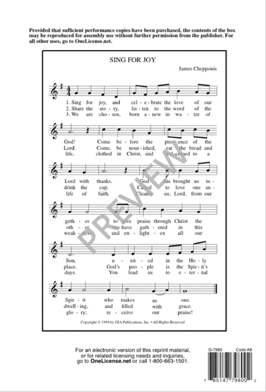 Sing for Joy 4-Part scores gallery preview page 8