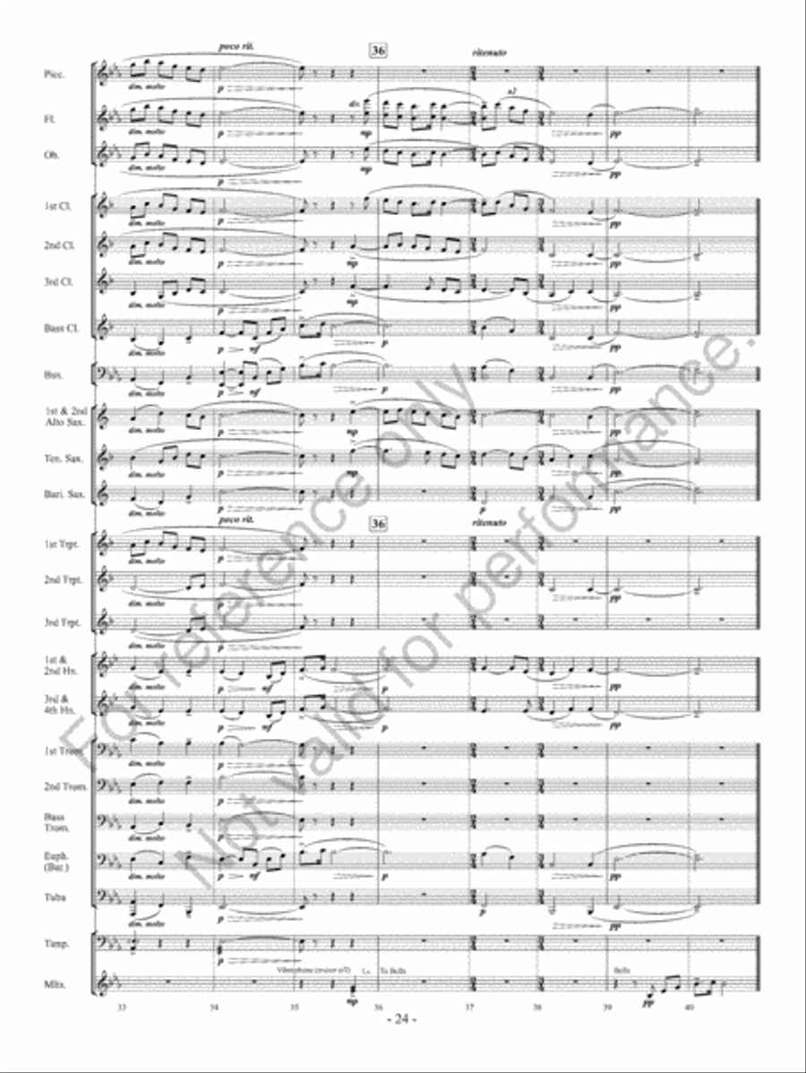 Yorkshire Folk Song Suite Concert Band scores gallery preview page 25