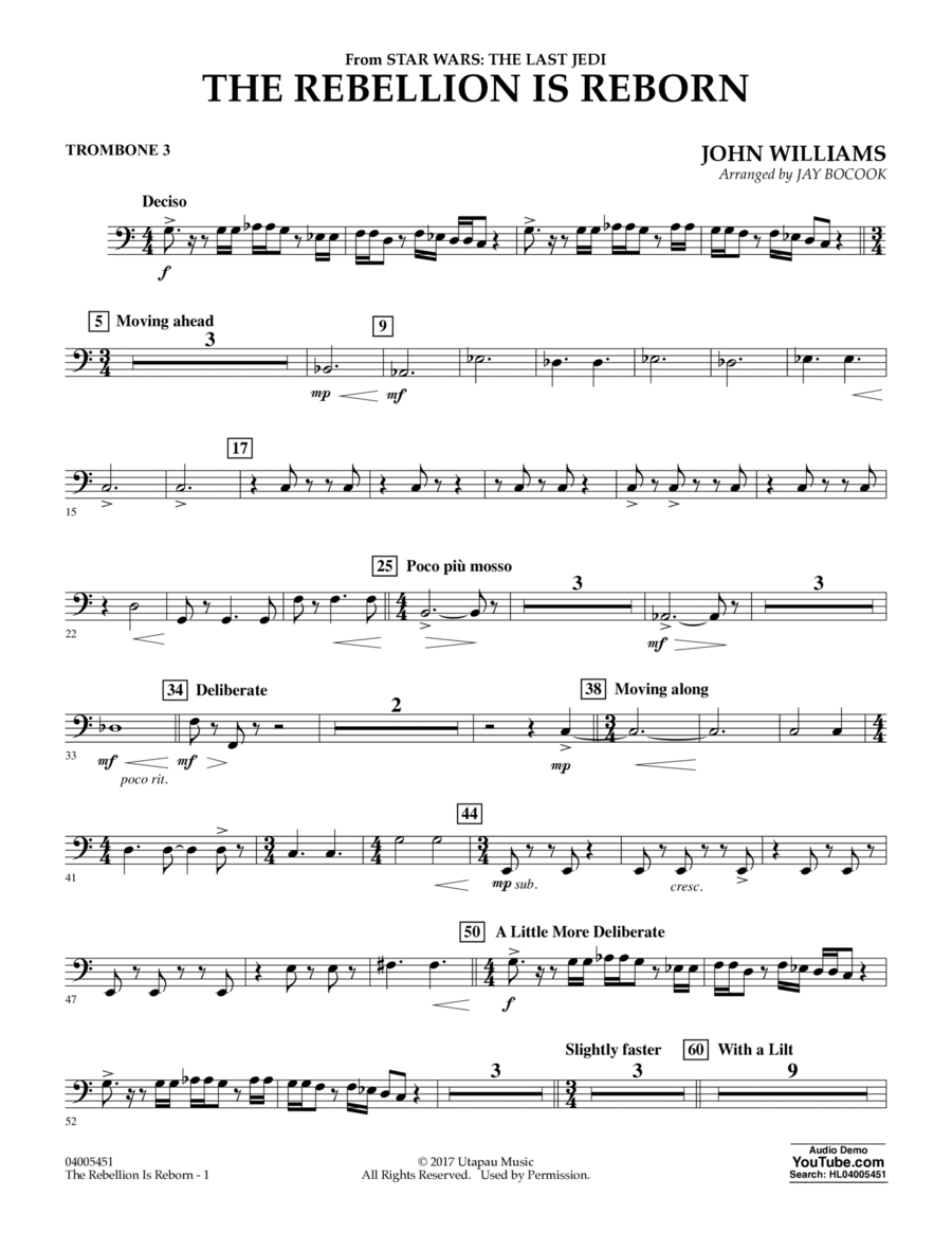 Star wars trombone music new arrivals