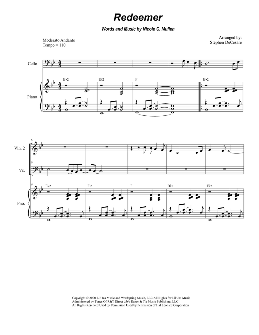 Redeemer String Quartet scores gallery preview page 1