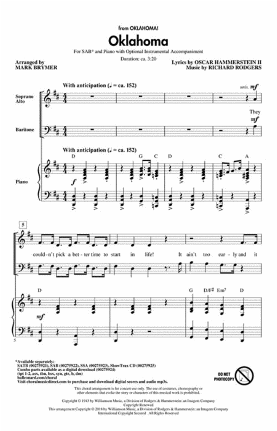 Oklahoma 3-Part scores gallery preview page 2