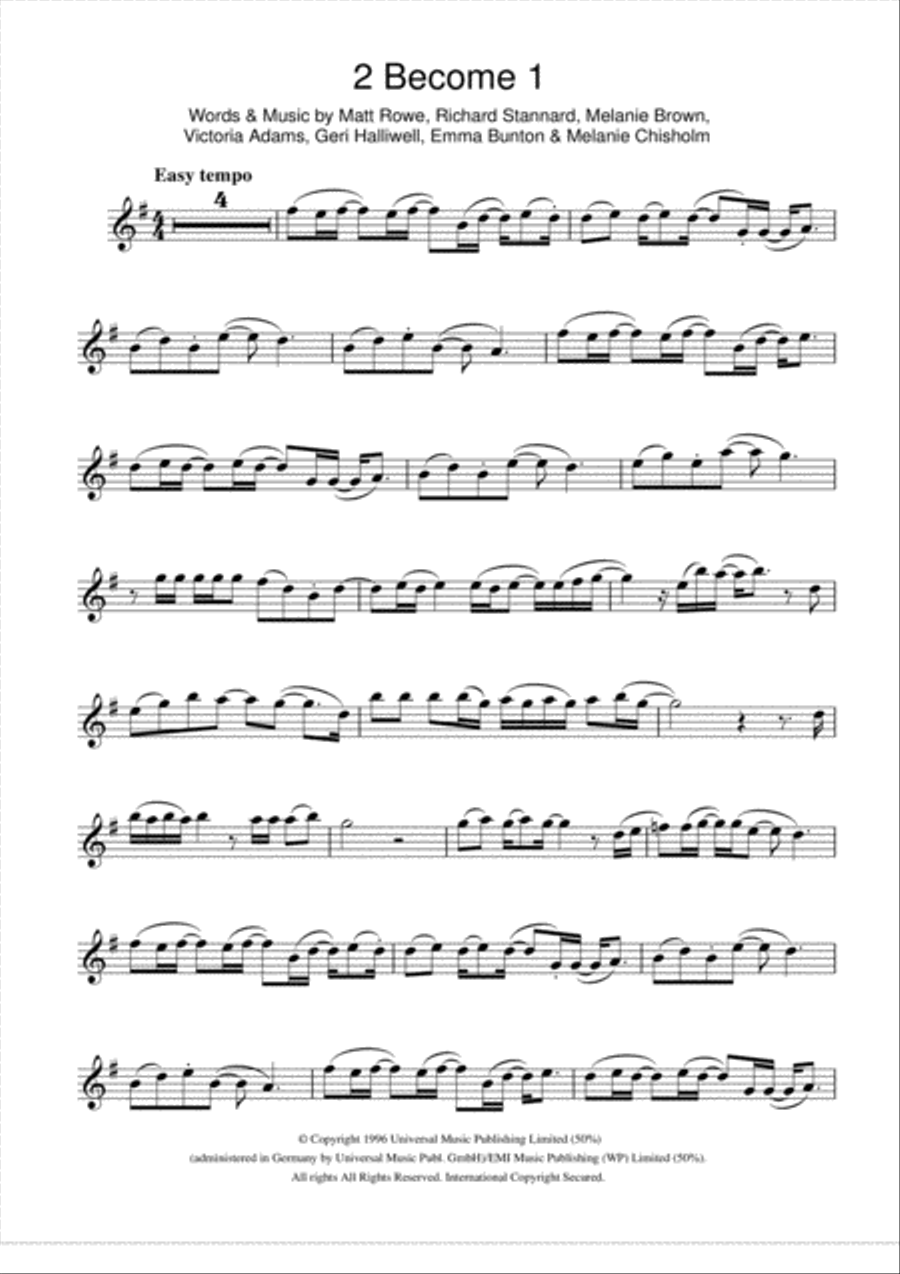 2 Become 1 Flute Solo scores gallery preview page 1