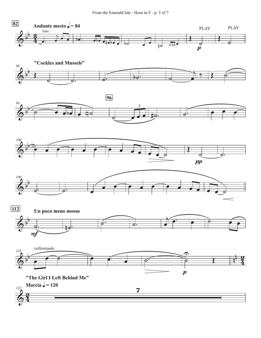 From The Emerald Isle - F Horn Brass Quintet scores gallery preview page 3