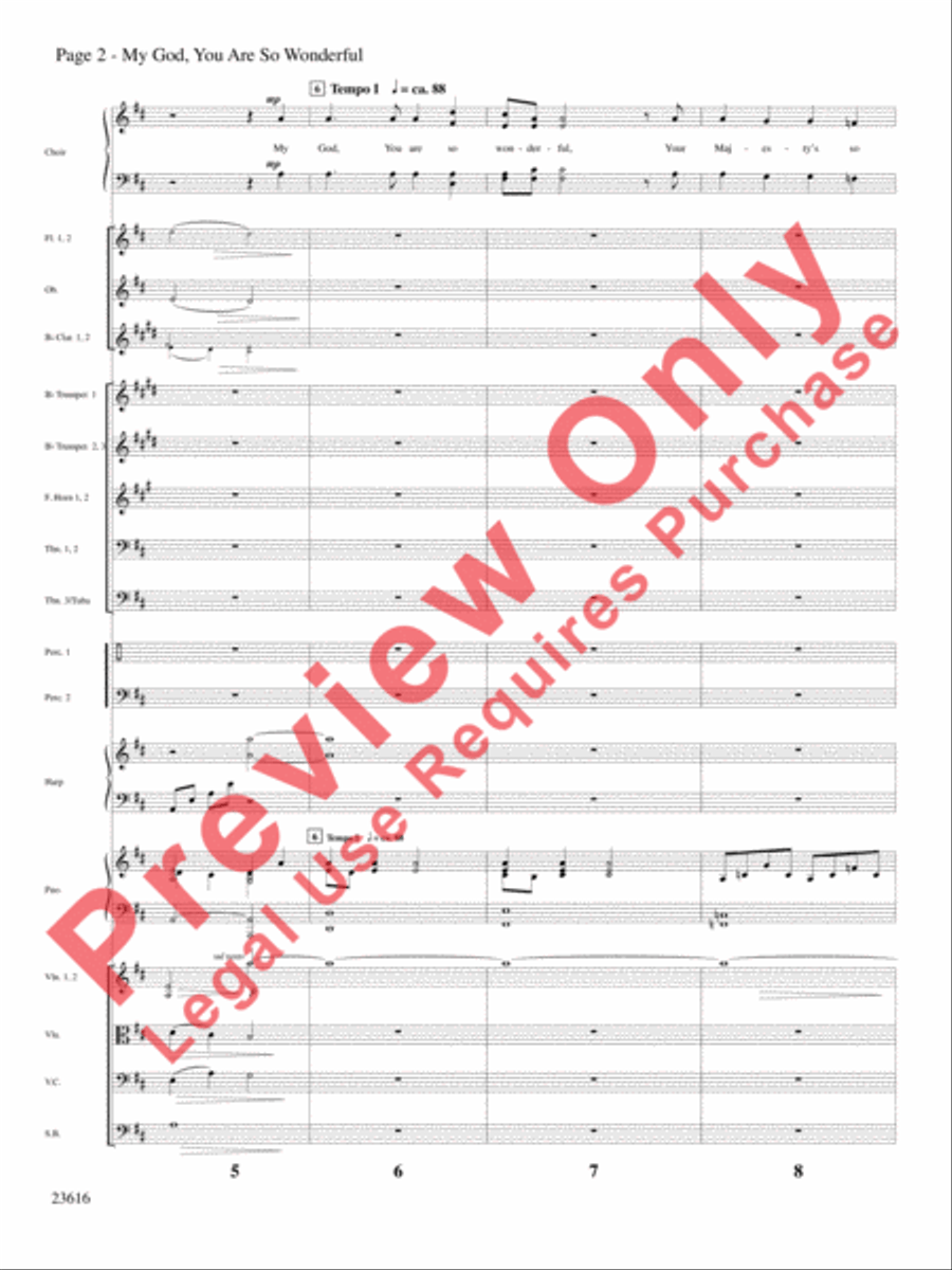 My God, You Are So Wonderful Choir scores gallery preview page 3