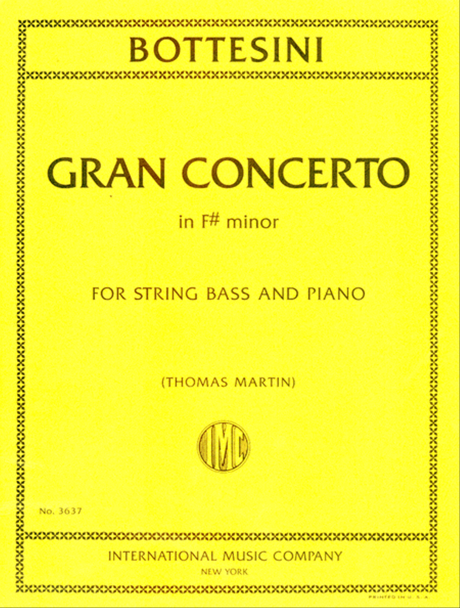 Gran Concerto In F Sharp Minor Double Bass scores gallery preview page 1