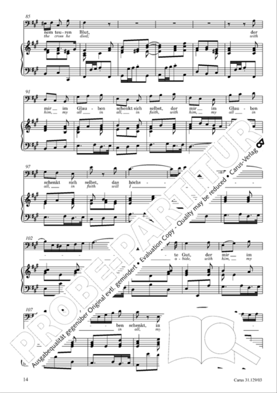 All glory to the Lord, our God (Gelobet sei der Herr, mein Gott) 4-Part scores gallery preview page 17