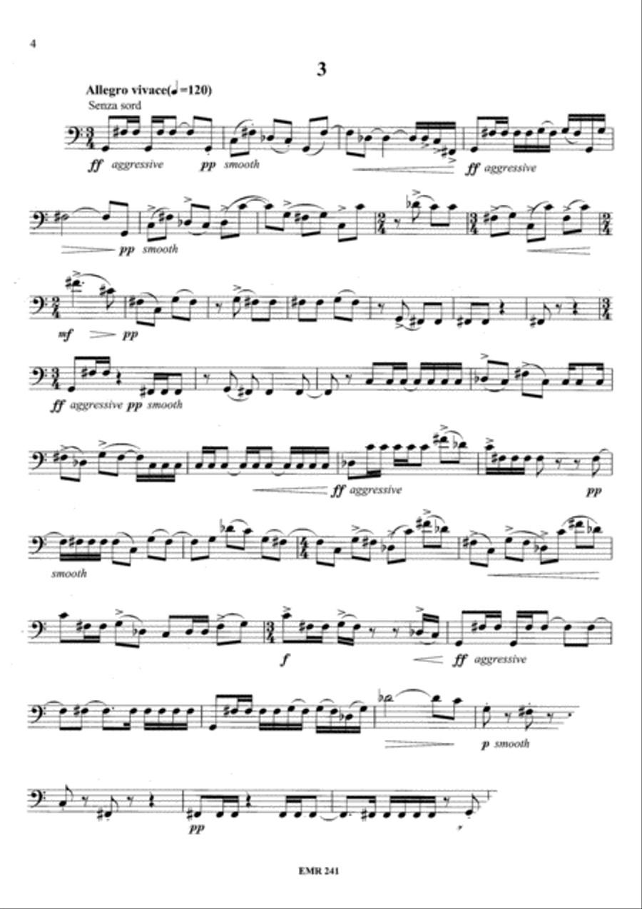 Suite for Solo Tenor Trombone Trombone Solo scores gallery preview page 4