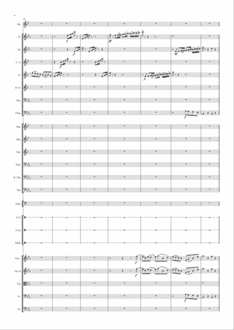Horn Concerto No. 2 in Eb Major Full Orchestra scores gallery preview page 6