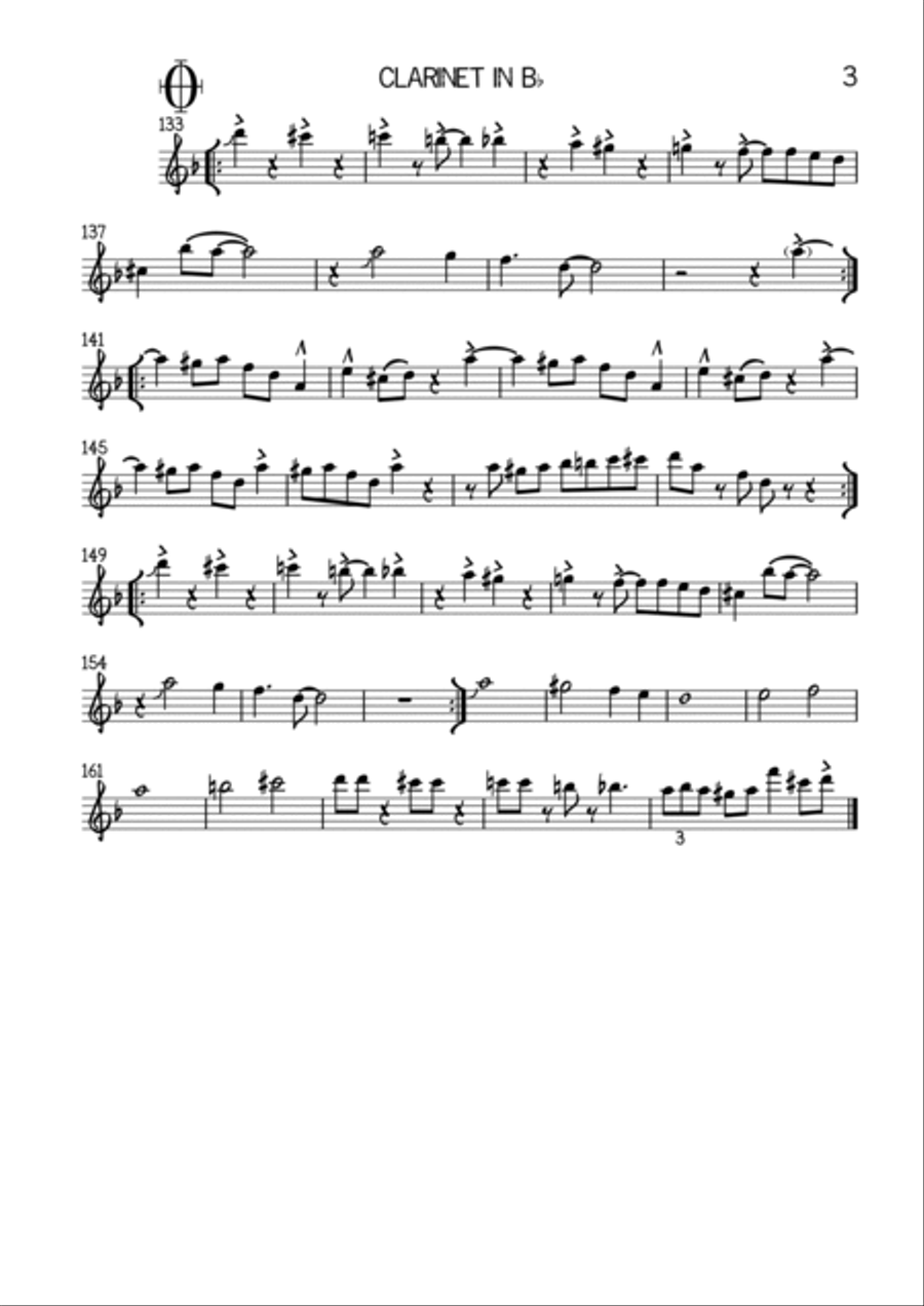 Egyptian Ella (Tpt, Clarinet, Tnr, Tbn) Jazz Ensemble scores gallery preview page 3