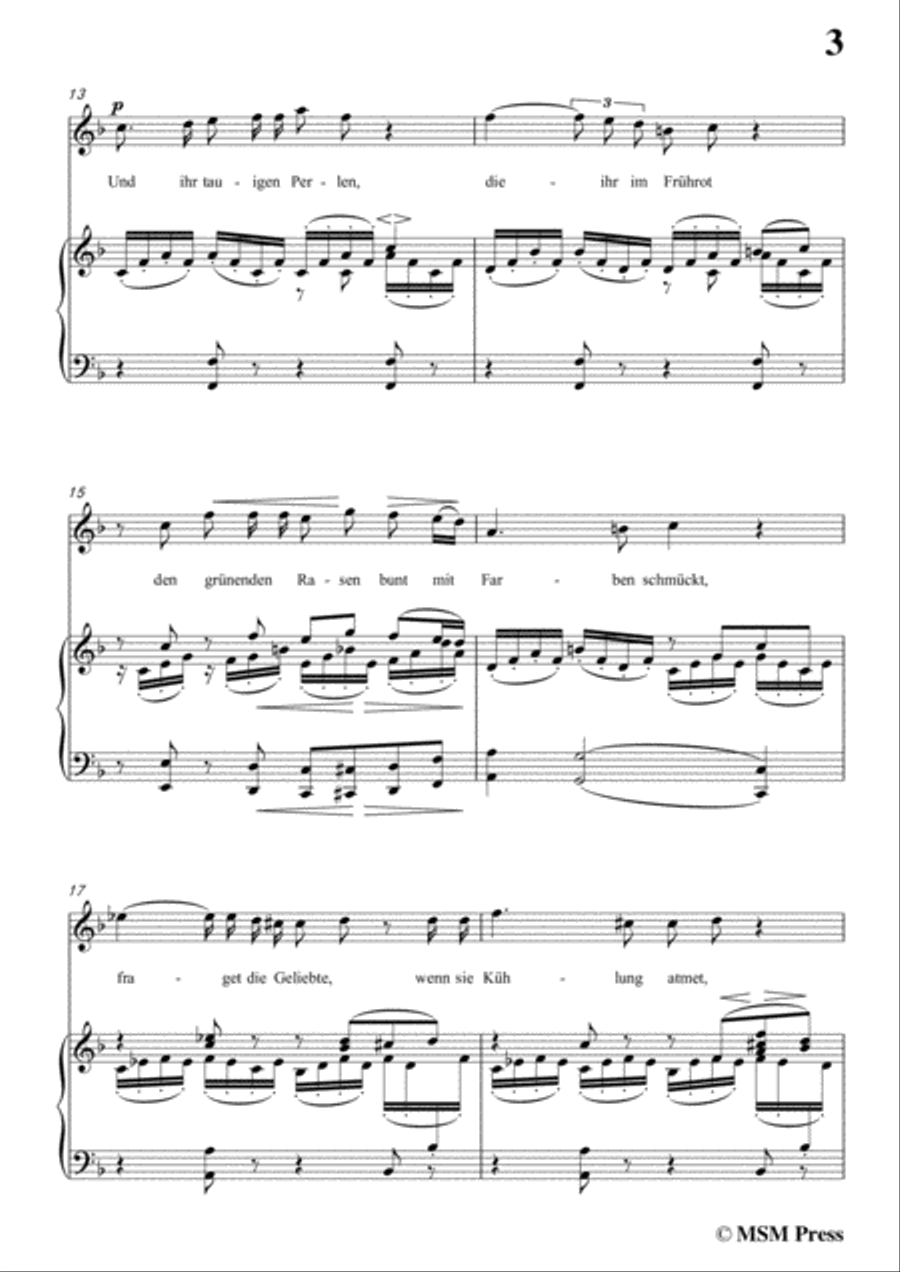 Schumann-Romanze,in F Major,for Voice and Piano Voice Solo scores gallery preview page 5