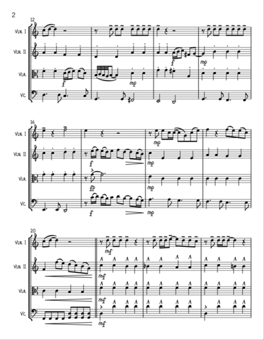 Our Last Summer Our Last Summer String Quartet scores gallery preview page 2