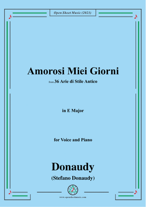 Donaudy-Amorosi Miei Giorni,in E Major