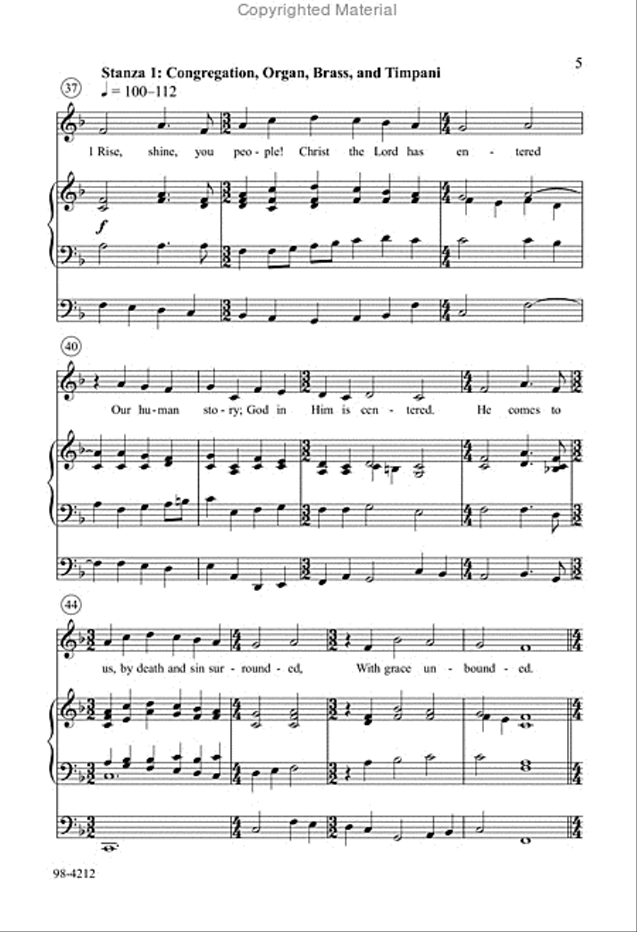 Rise, Shine, You People (Culli) 4-Part scores gallery preview page 5