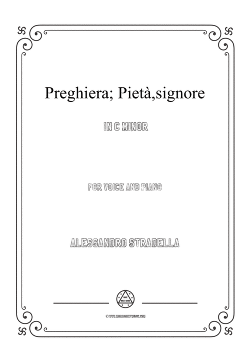 Stradella-Preghiera; Pietà,signore in c minor,for Voice and Piano image number null