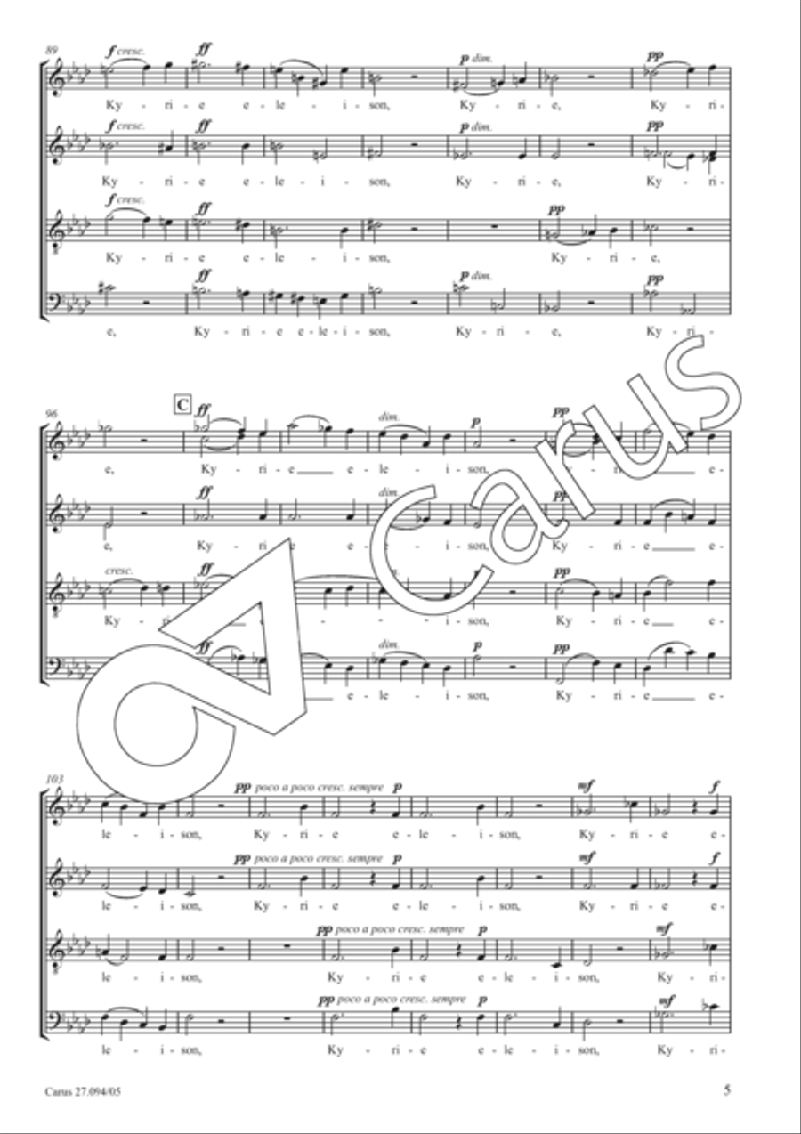Mass in F minor SSAATTBB scores gallery preview page 6