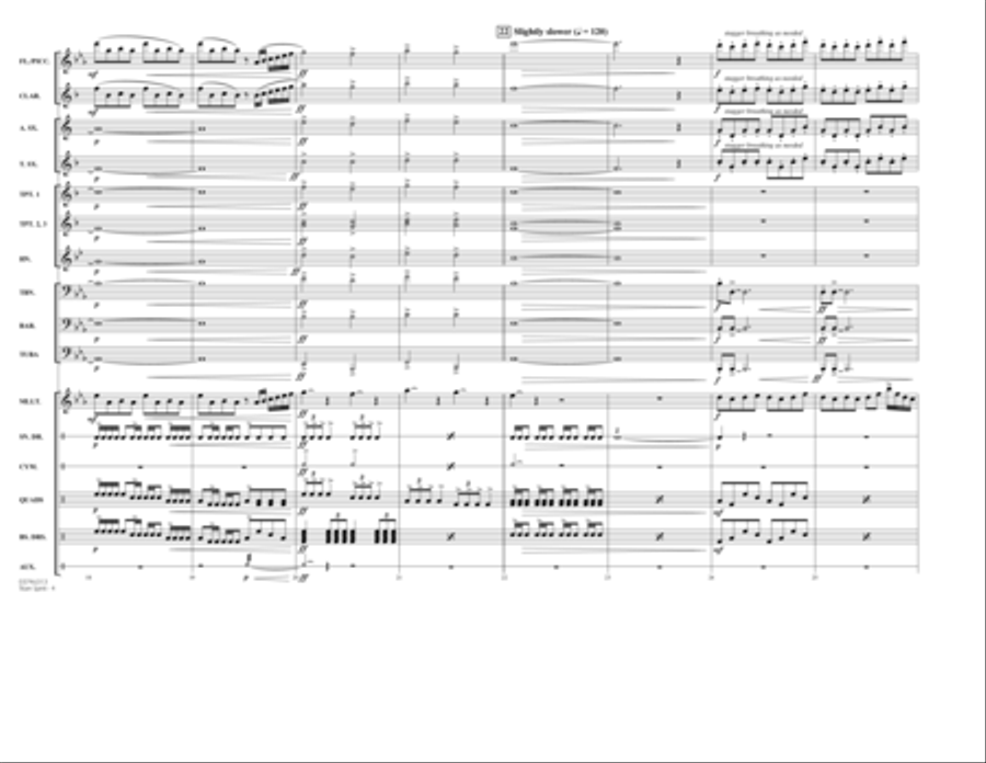 Titan Spirit (from Remember the Titans) (arr. Michael Brown) - Conductor Score (Full Score) Marching Band scores gallery preview page 4
