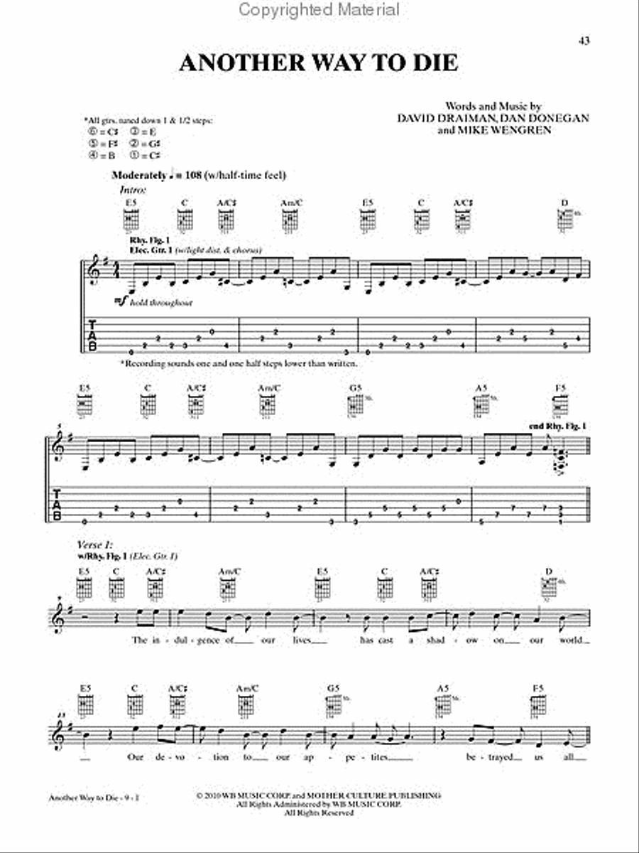 Disturbed - Asylum Electric Guitar scores gallery preview page 3