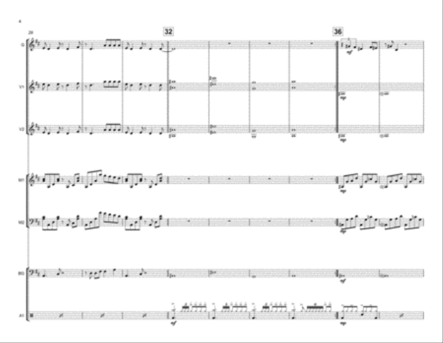 Every Little Thing She Does Is Magic Percussion Ensemble scores gallery preview page 5