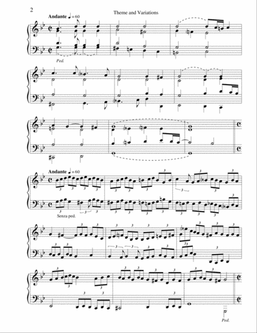 Theme and Variations Small Ensemble scores gallery preview page 2