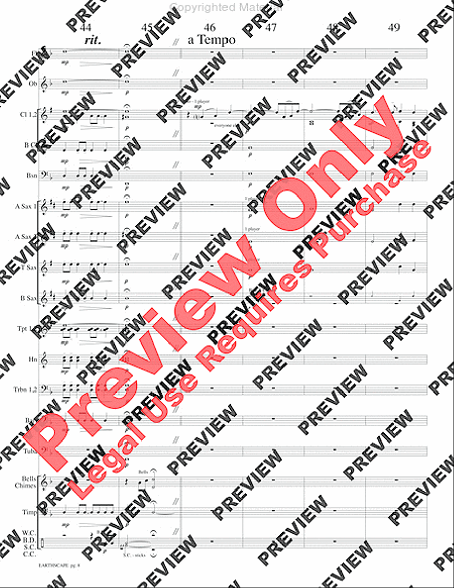 Earthscape Concert Band scores gallery preview page 11