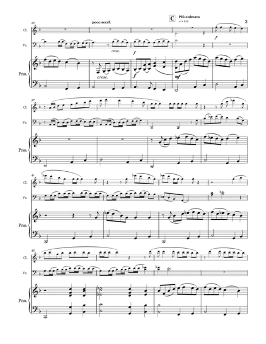 First Suite from Razumov for clarinet trio Clarinet Trio scores gallery preview page 5