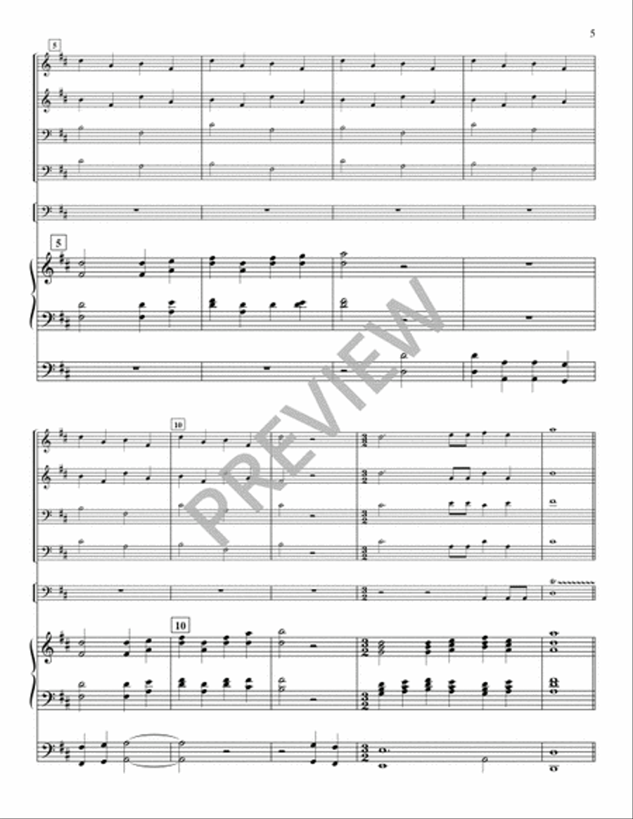 Festival Hymns for Organ, Brass, and Timpani - Volume 3, General Trombone scores gallery preview page 7
