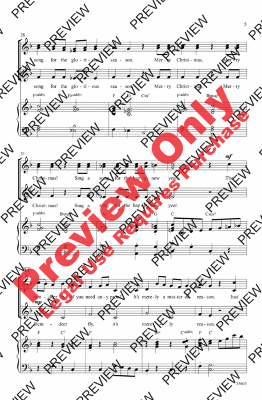 Merry Christmas, Merry Christmas Women's Choir scores gallery preview page 5