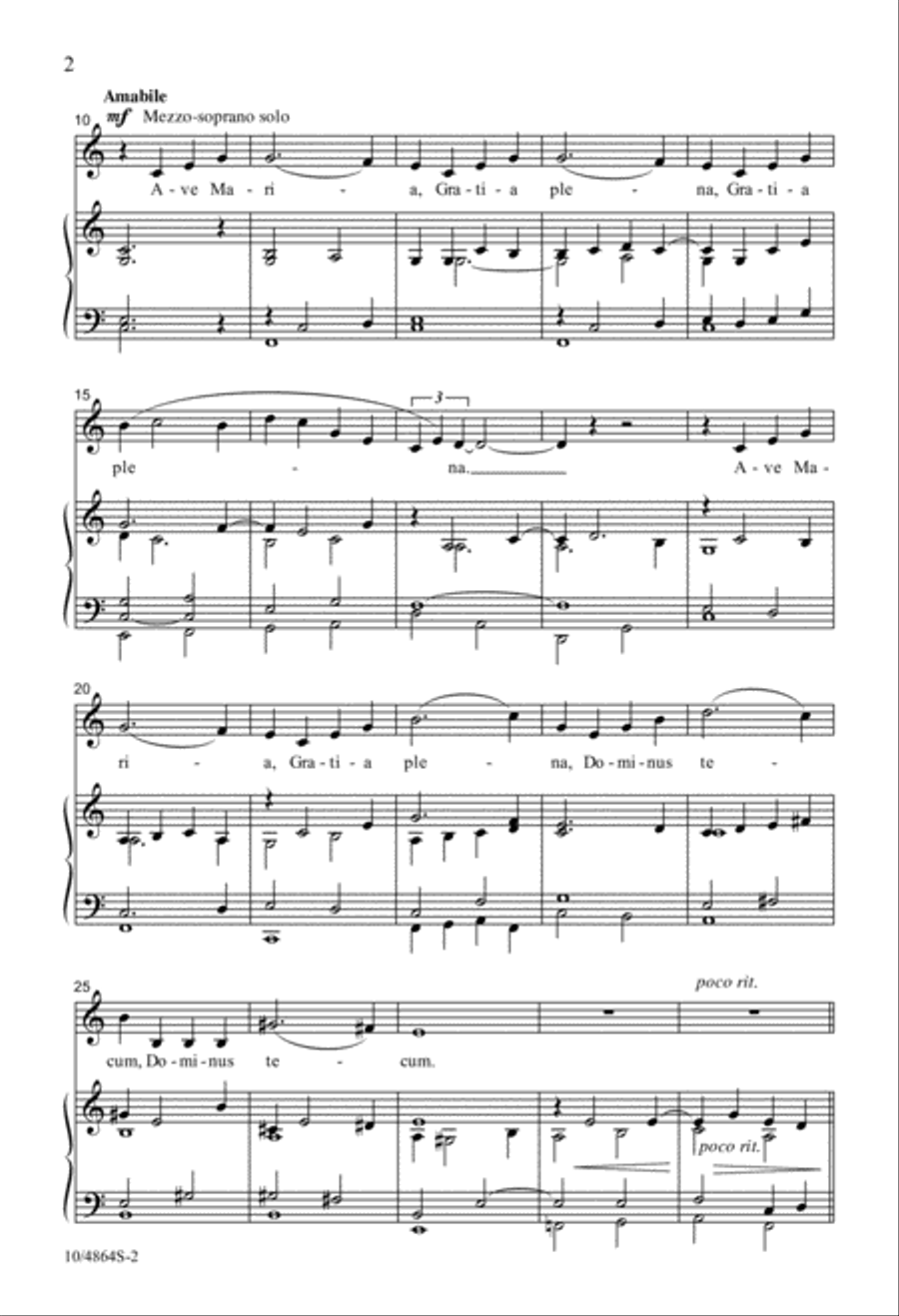 Ave Maria Ave Maria 4-Part scores gallery preview page 2