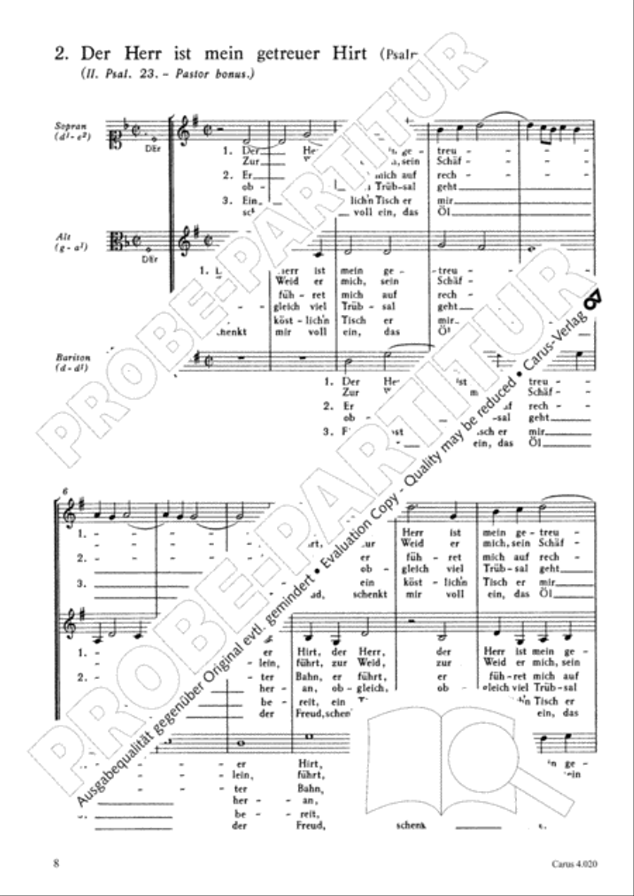 Calvisius: Tricinia. Psalmen und Motetten zu drei Stimmen Choir scores gallery preview page 9