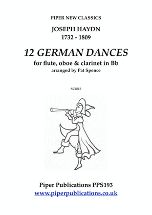 Book cover for HAYDN 12 GERMAN DANCES FOR FLUTE, OBOE & CLARINET