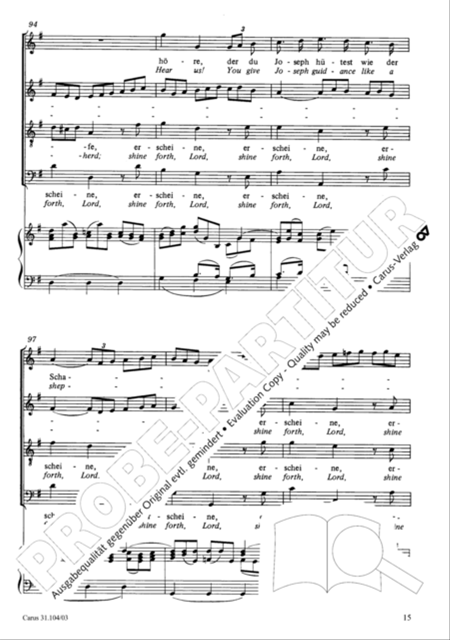 O shield of Israel, hear us (Du Hirte Israel, hore) TB scores gallery preview page 16