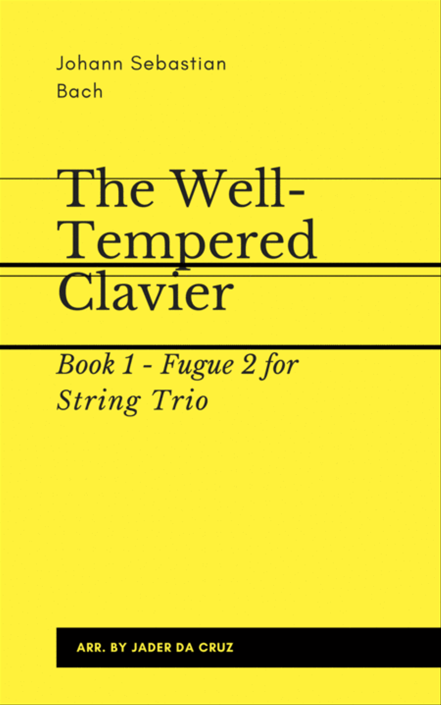 Bach - The Well-Tempered Clavier - Fugue 2 for String Trio String Trio scores gallery preview page 1
