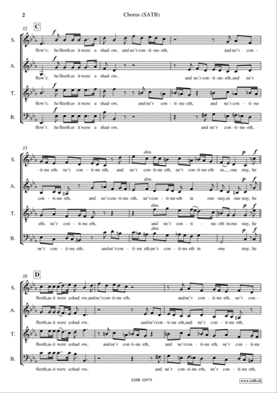 Funeral Music Of Queen Mary 4-Part scores gallery preview page 5