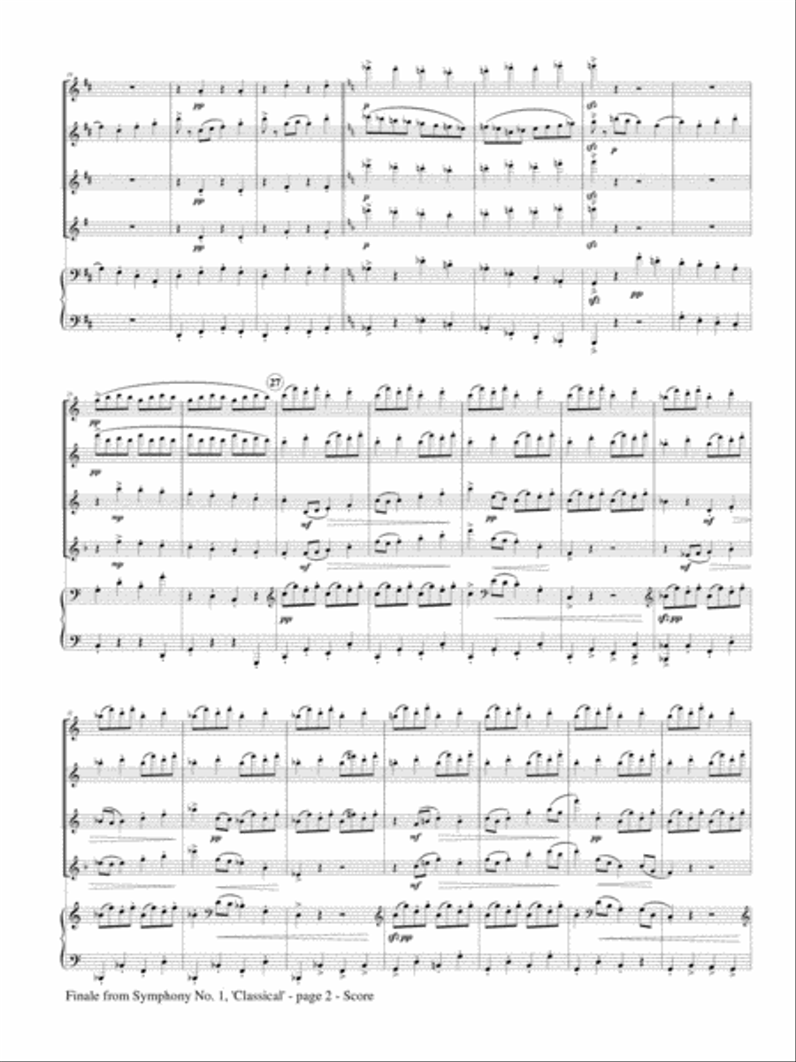 Finale from Symphony No. 1, ‘Classical’ for Flute Quartet and Piano by Sergei Prokofiev Flute - Sheet Music page 3