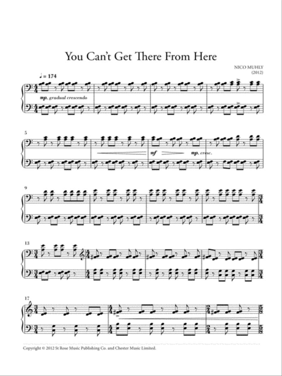 You Can't Get There From Here Piano scores gallery preview page 1
