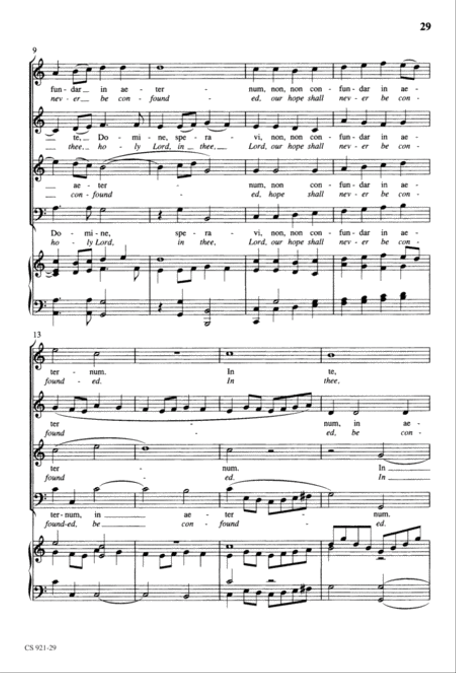 Te Deum - Choral Score