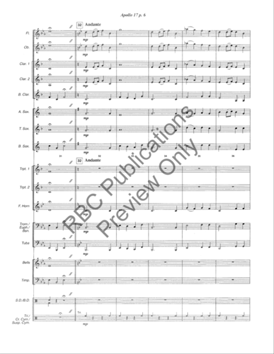 Apollo 17 Concert Band scores gallery preview page 10