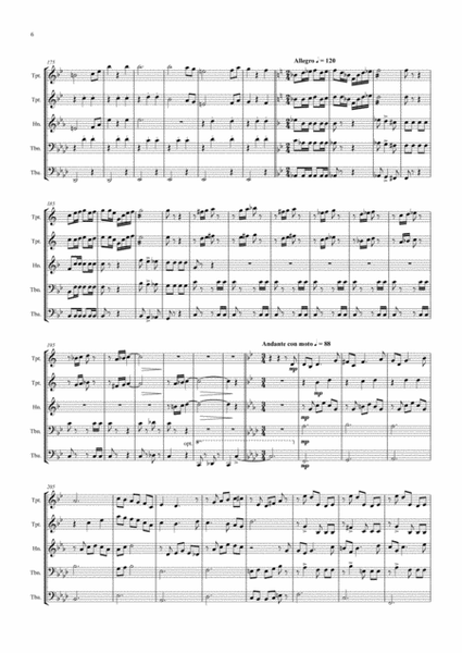 Die Fledermaus (Bb) - J. Strauss - Overture - Brass Quintet image number null