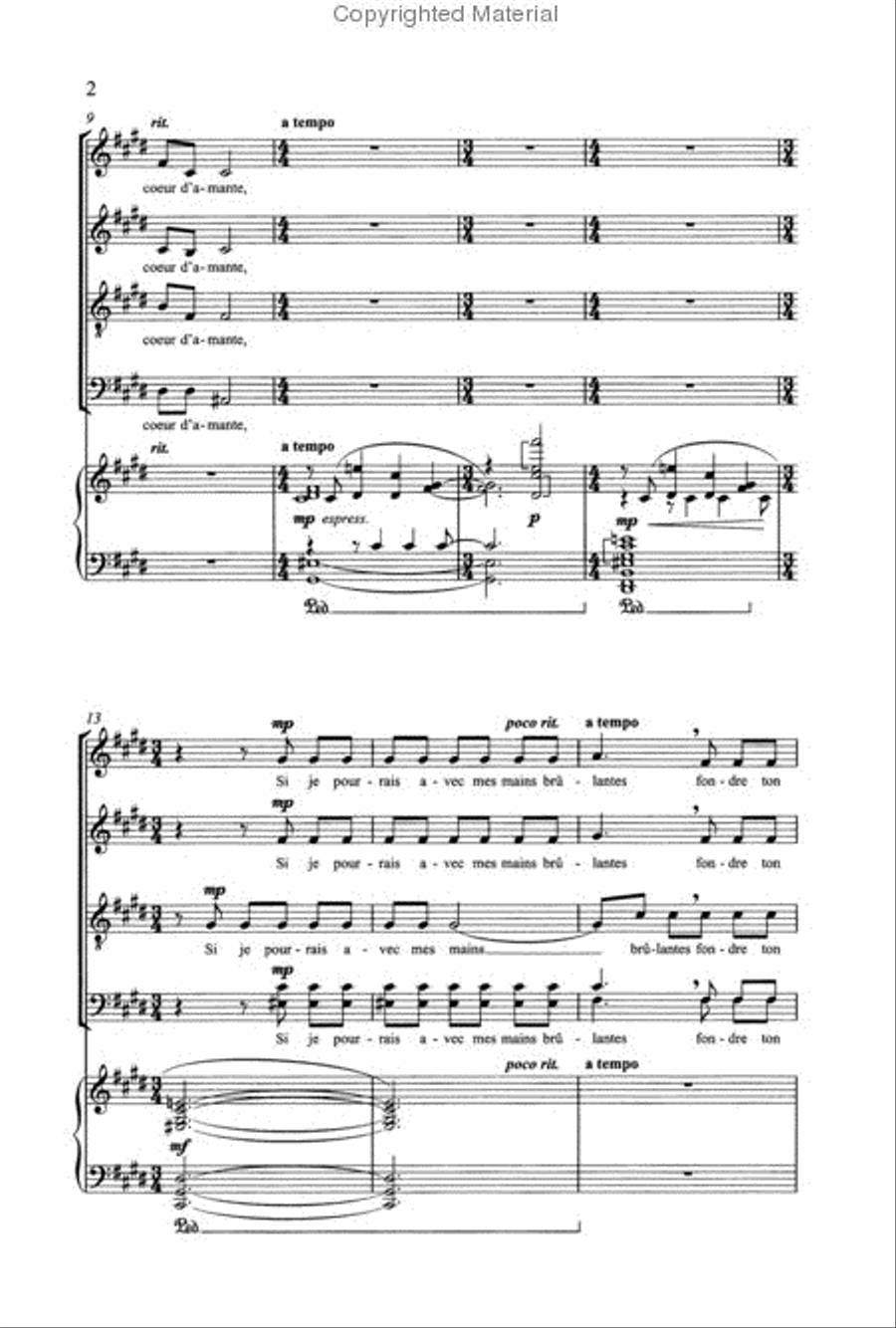 Sa Nuit D'ete (Nocturnes) SA scores gallery preview page 3