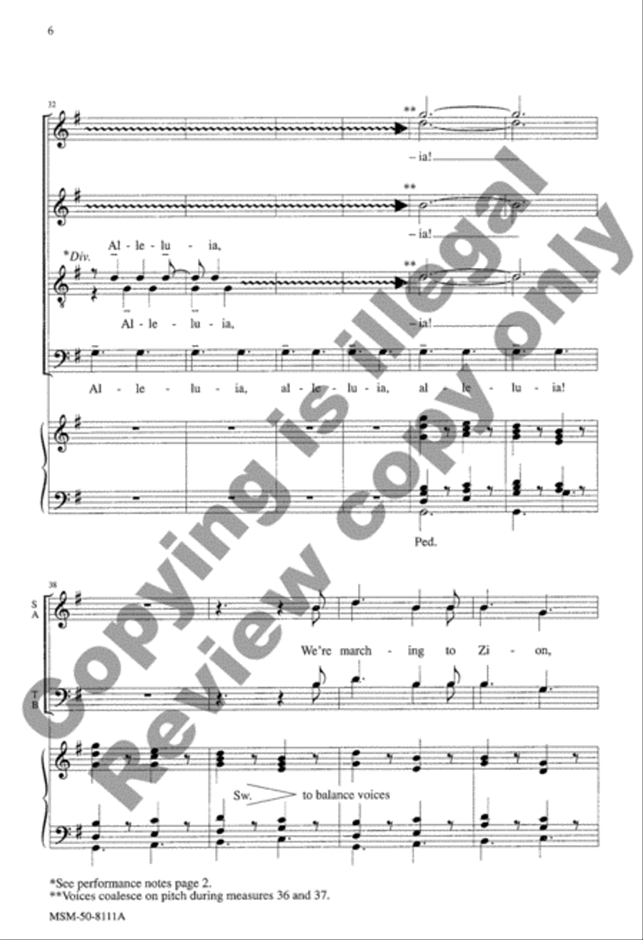 Marching to Zion 4-Part scores gallery preview page 21
