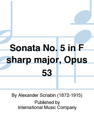 Book cover for Sonata No. 5 In F Sharp Major, Opus 53