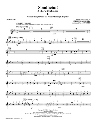 Book cover for Sondheim! A Choral Celebration (Medley) (arr. Mac Huff) - Bb Trumpet 2