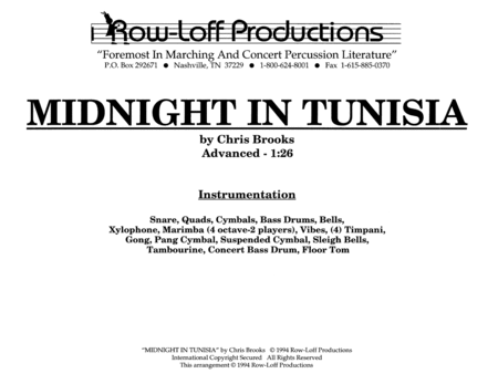 Midnight In Tunisia w/Tutor Tracks