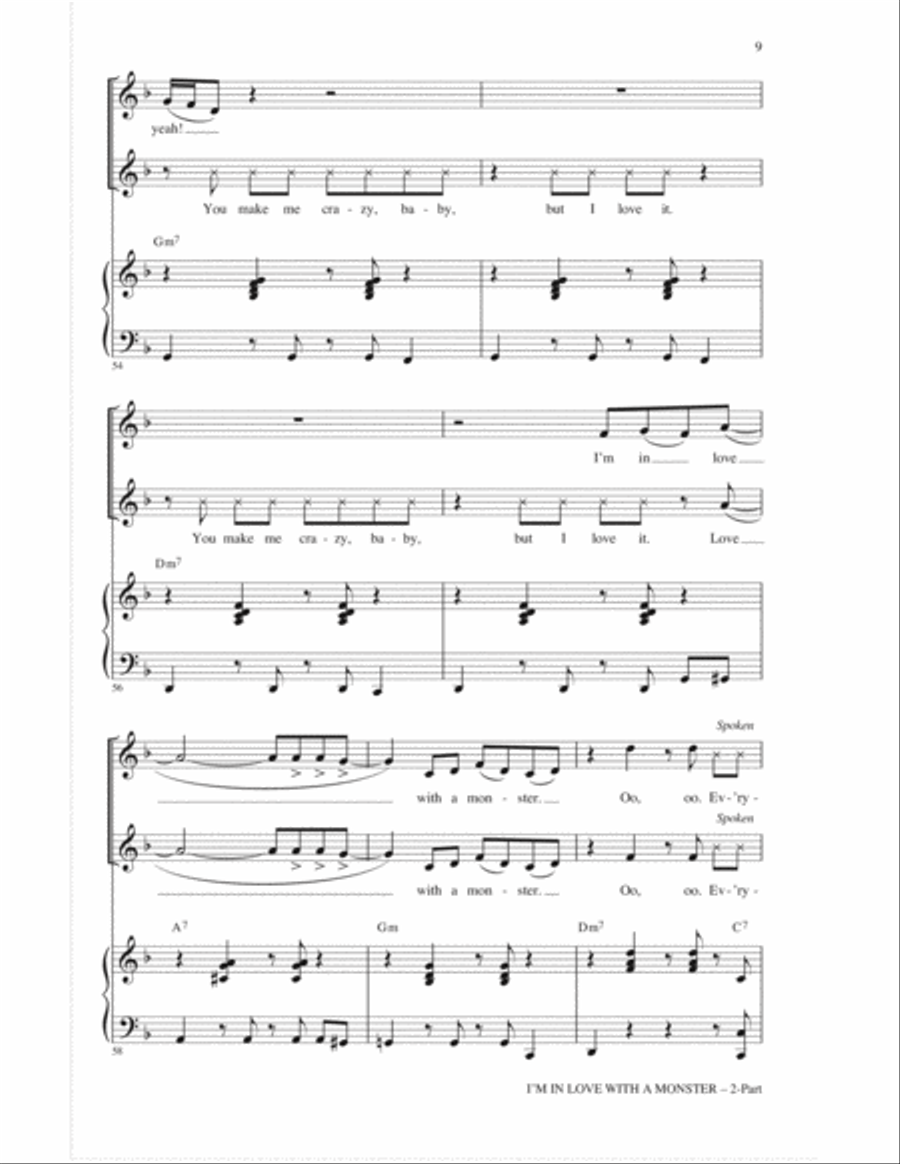 I'm In Love With A Monster 2-Part scores gallery preview page 8