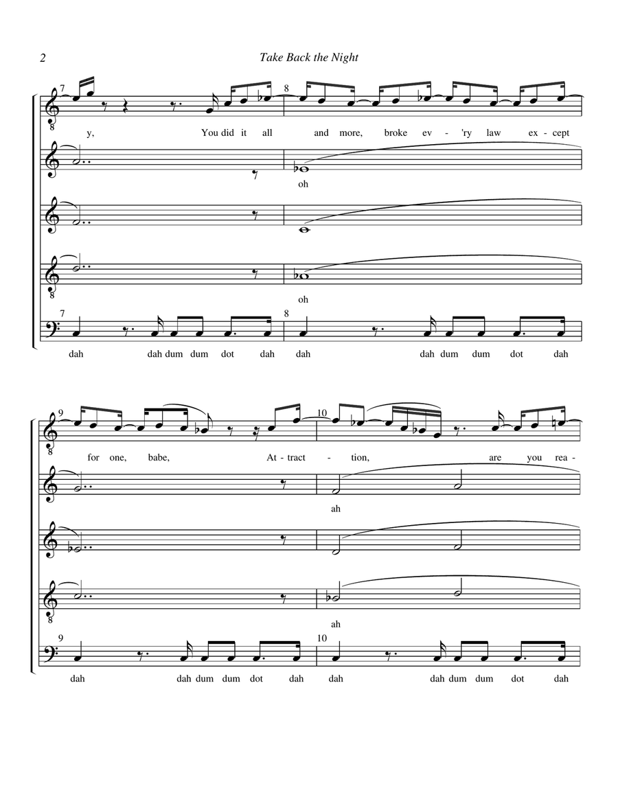 Take Back The Night Divisi scores gallery preview page 2